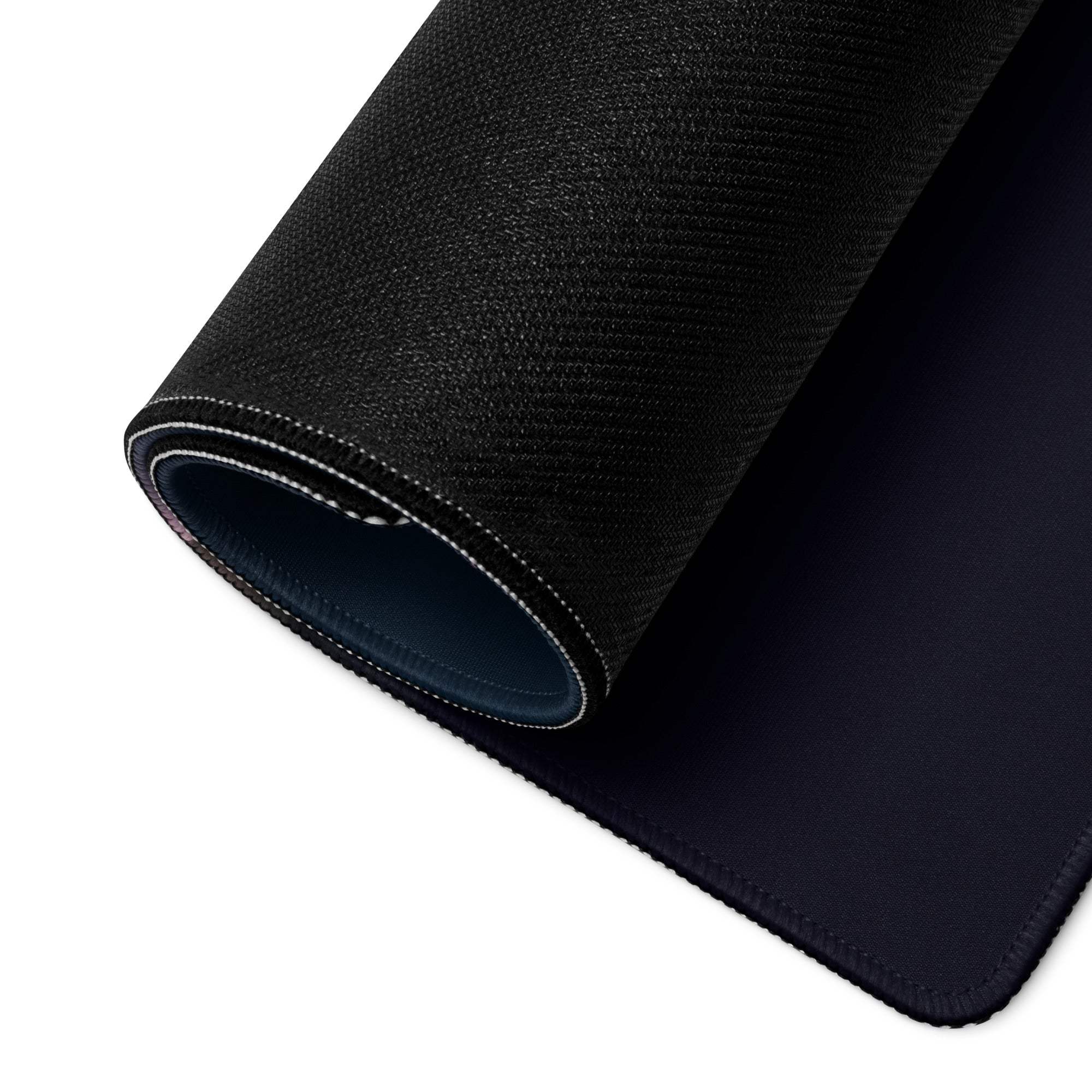 Black textured Cinematic Night Sky gaming mousepad with stitched edge