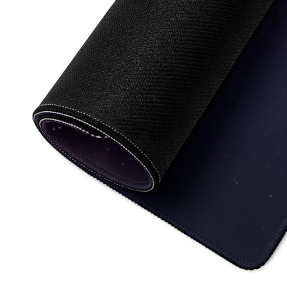 Black textured cosmic galaxy mousepad with gradient, white edge stitching