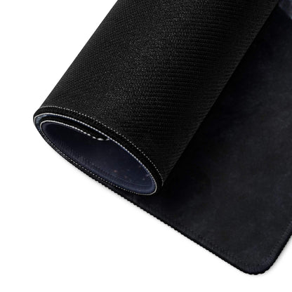 Black textured Epic Space Dragon gaming mousepad with woven pattern and stitched edges