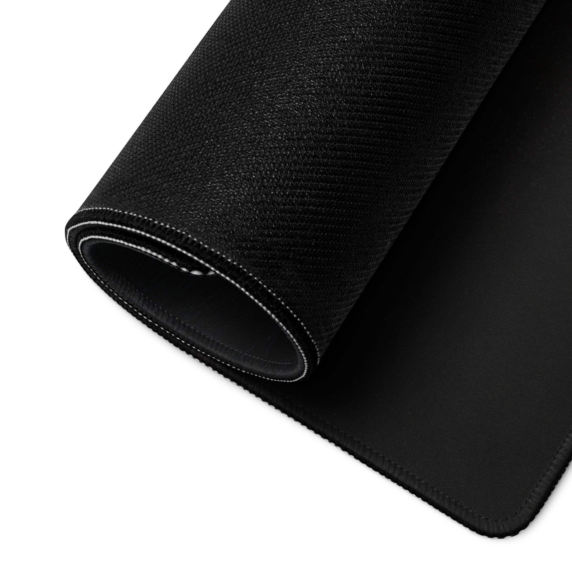 Dark Forest Night large gaming mousepad with black textured stitched edges