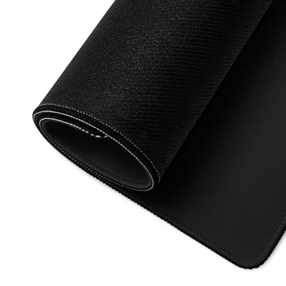 Dark Forest Night large gaming mousepad with black textured stitched edges