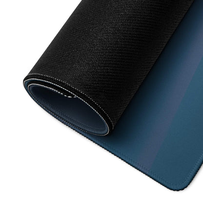 Black navy gradient textured gaming mouse pad with stitched edges