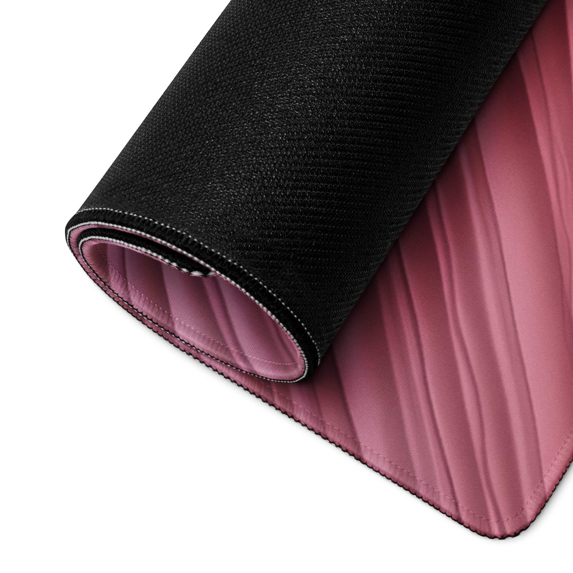 Lux gradient pink gaming mouse pad black pink yoga mat textured quilted non-slip large