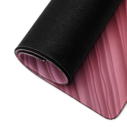 Lux gradient pink gaming mouse pad black pink yoga mat textured quilted non-slip large