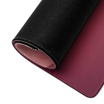 Black and burgundy dual-sided gaming mousepad back with stitched edges