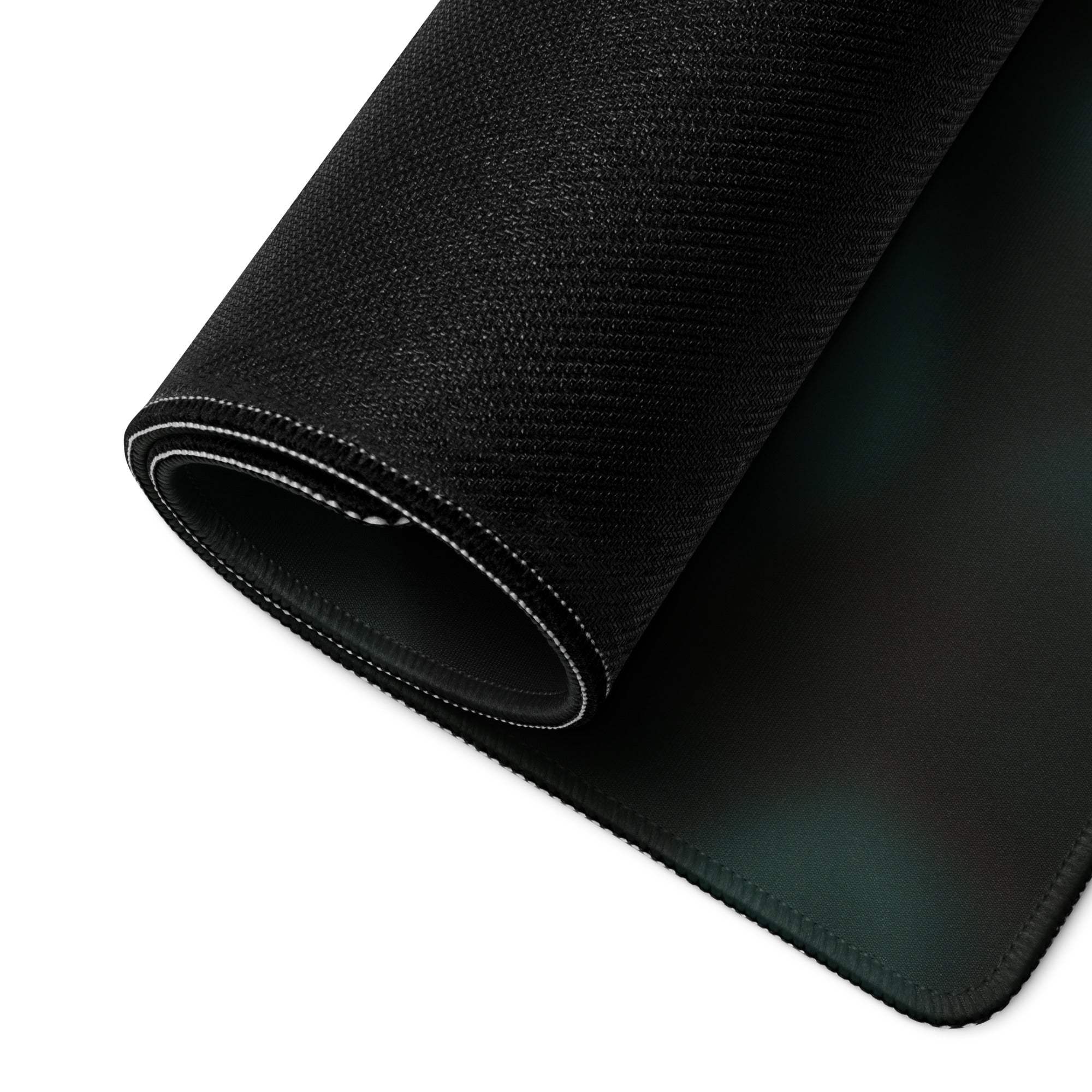 Autumn Leaves Dark Mood large gaming mousepad with black textured stitched edges