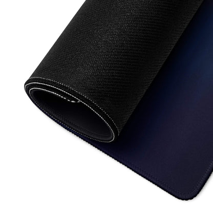 Black textured Halloween pumpkin glow gaming mousepad with navy gradient