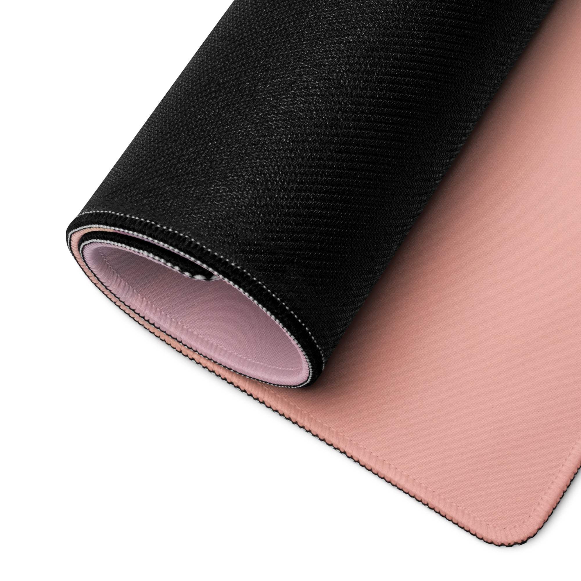Rolled Pastel Desert Dunes gaming mouse pad with non-slip backing
