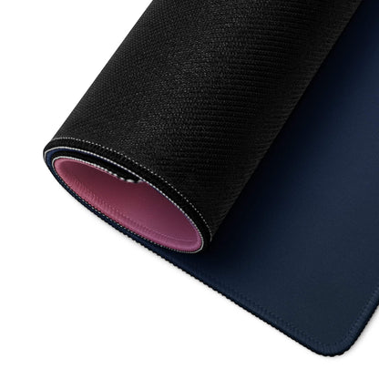 Twilight Mountain Range gaming mouse pad black textured top pink lining navy underside