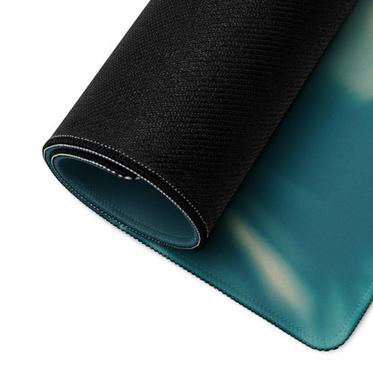 Black teal dual-sided yoga mat back with textured surface smooth lining