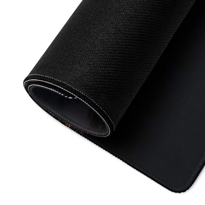Black textured Premium Sunset Palm gaming mousepad with stitched edges