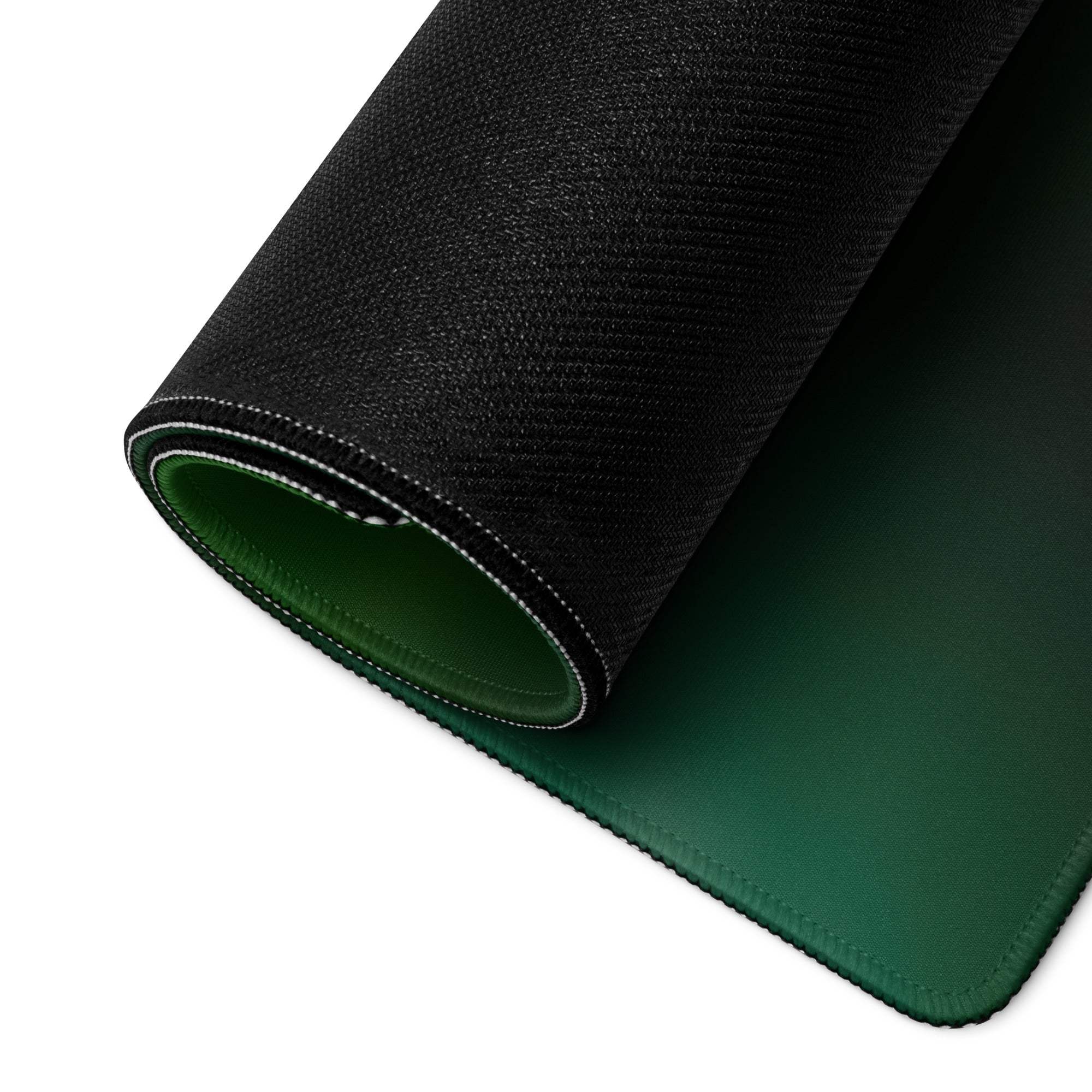 Black and green textured gaming mousepad with smooth inner lining