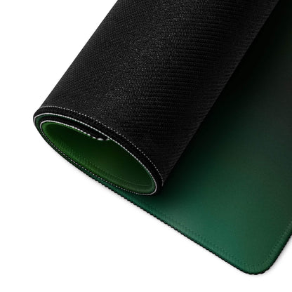 Black and green textured gaming mousepad with smooth inner lining