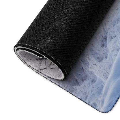 Black textured mousepad with subtle blue white marble pattern