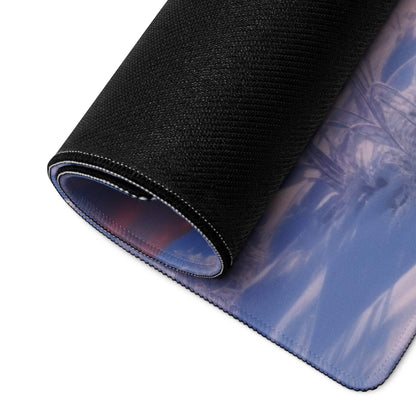 Epic Blue Winter Sunrise large gaming mouse pad with non-slip base