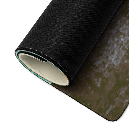 Boho Wave Design Large Mouse Pad Teal Orange Beige Non Slip Edge Stitching Desk Mat For Home Office And Gaming