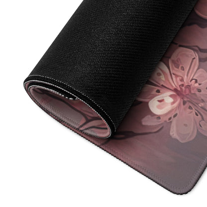 Cherry Blossom Pink Mouse Pad Large Non Slip Desk Mat For Gaming Setup Modern Art Style Calm Cozy Home Office Decor