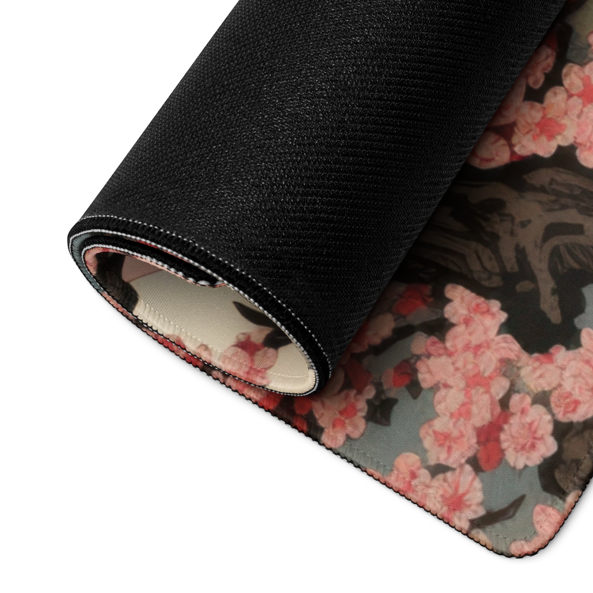 Cherry Blossom Mouse Pad Large Pink Sakura Landscape Desk Pad With Non Slip Base And Edge Stitching For Gaming