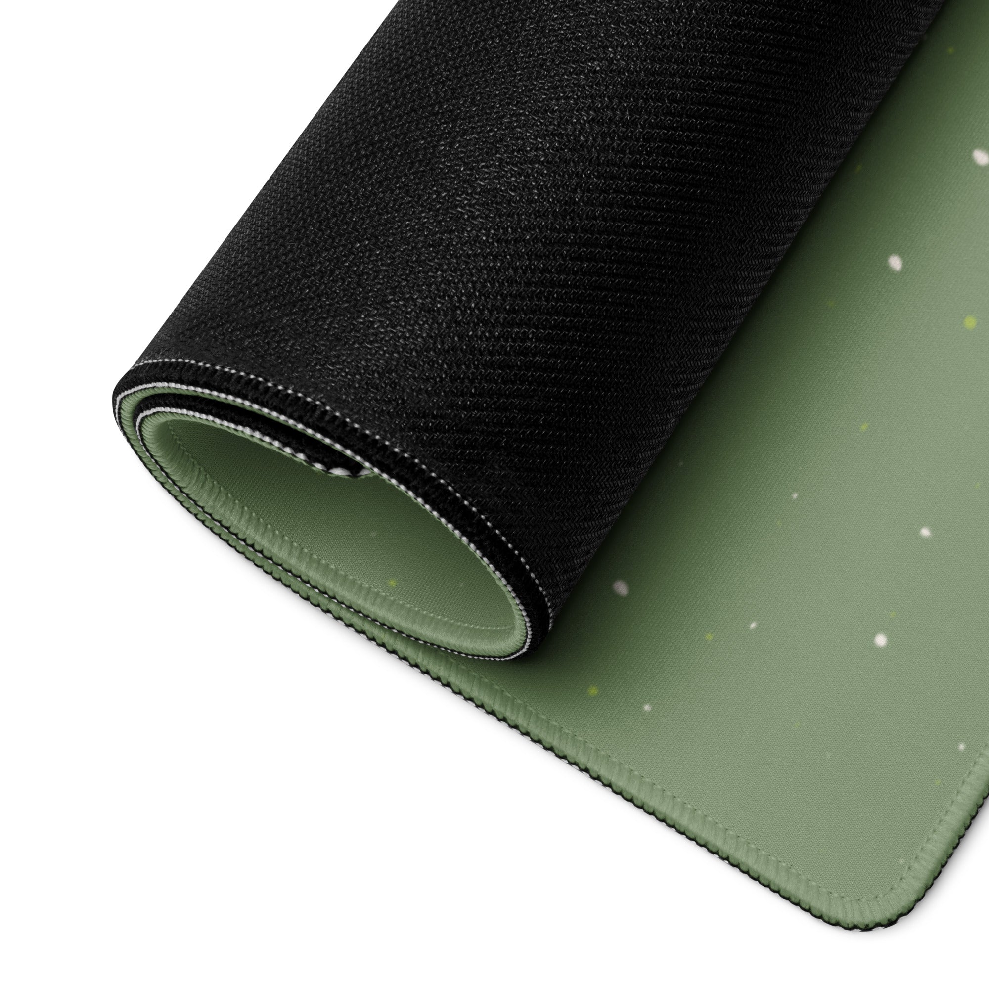 Olive Green Mouse Pad For Desk Setup Contemporary Pop Art Style With Hand Drawn Notes