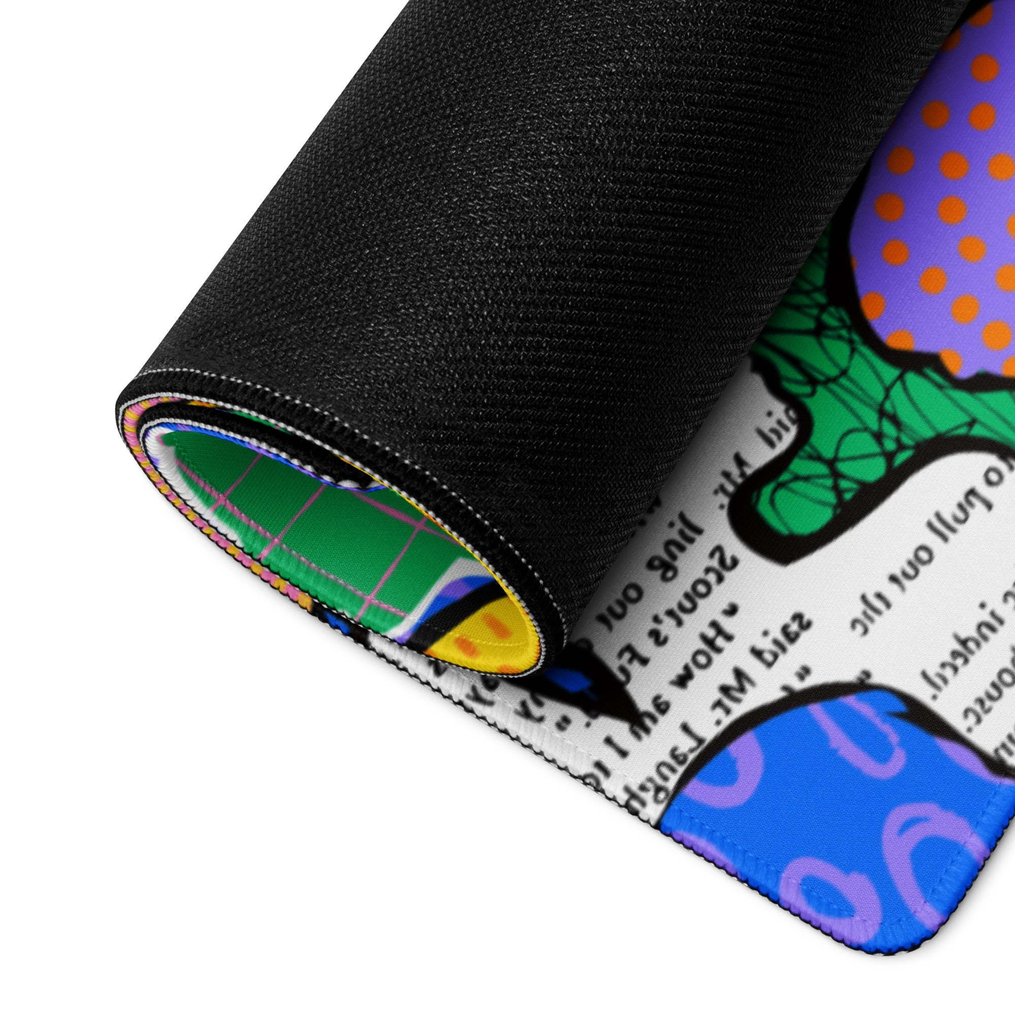 Contemporary Themed Mouse Pad Multicolor Rainbow Desk Decor Pop Art Style for Modern Workstations