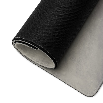 Gaming Gray Black Red Tape Art Mouse Pad For Modern Desk Setup, Contemporary Industrial Style 36x18