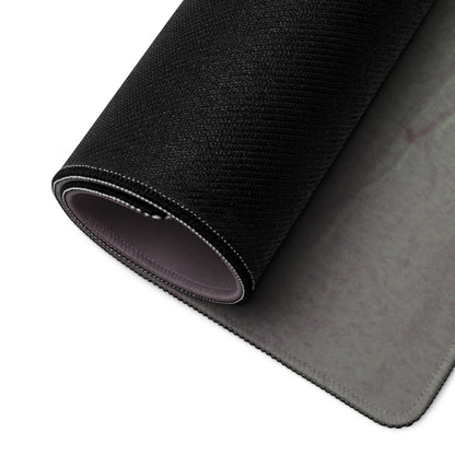 Floral Rose Mouse Pad Dark Gradient With Pink Accent 36x18 Modern Contemporary Desk Mat For Home Office