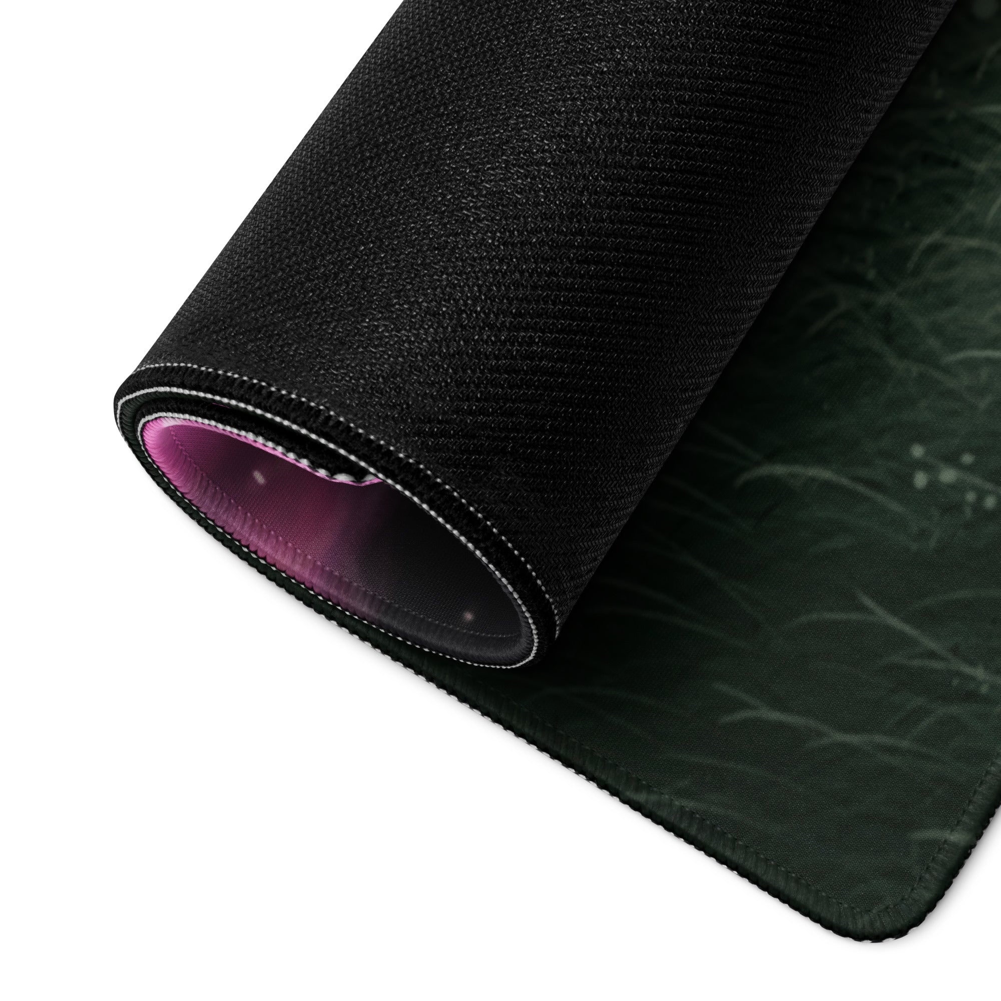 Contemporary Space Themed Mouse Pad Black With Multicolor Nebula Artwork For Desktop Decor