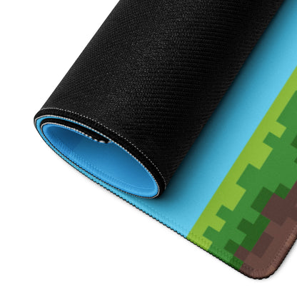 Blue Pixel Art Gaming Mouse Pad Large Non Slip Desk Mat For Gaming Setup 8 Bit Cloud Sky