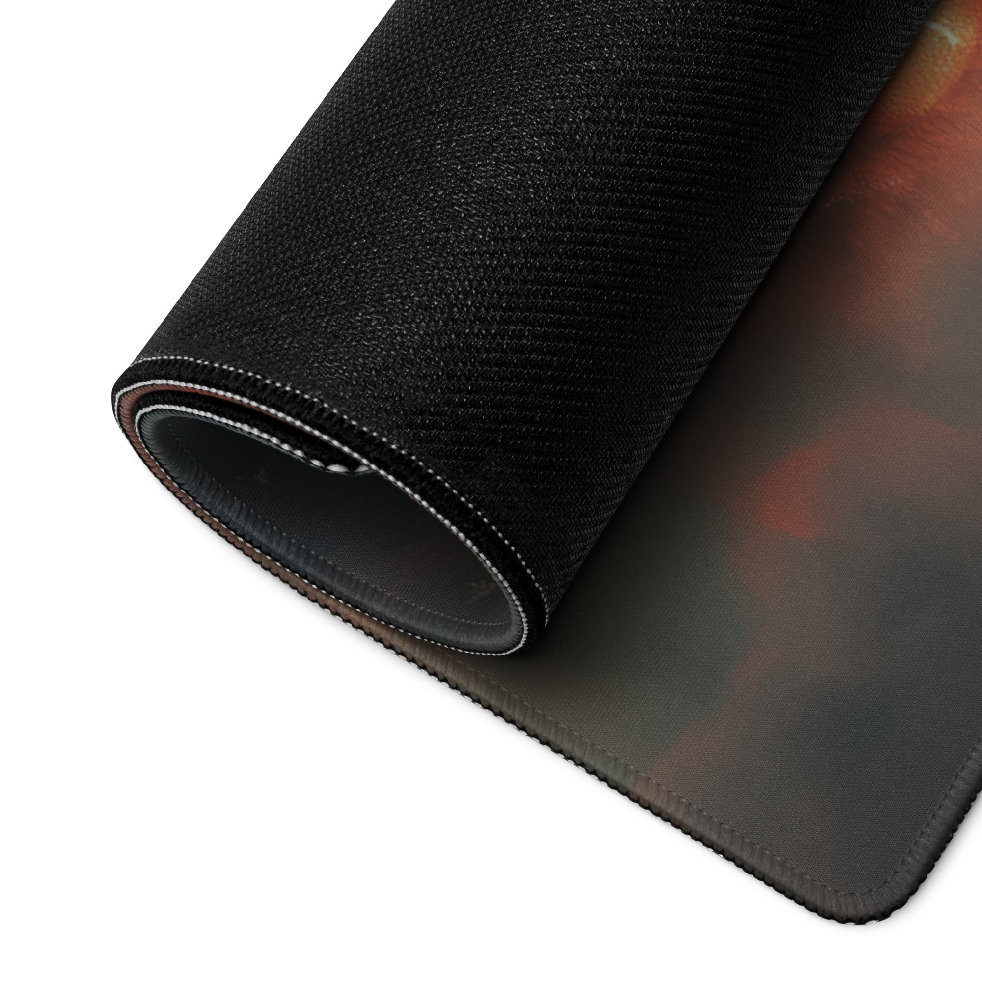 Gaming Mouse Pad Dark Red Black Storm Theme For Gaming Desk Large Size Non Slip Edge Stitching Esports
