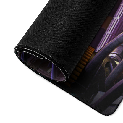 Gaming Mouse Pad Purple Pink Blue For Desk Setup Cyberpunk Style Neon Mood Esports Ready Digital Art