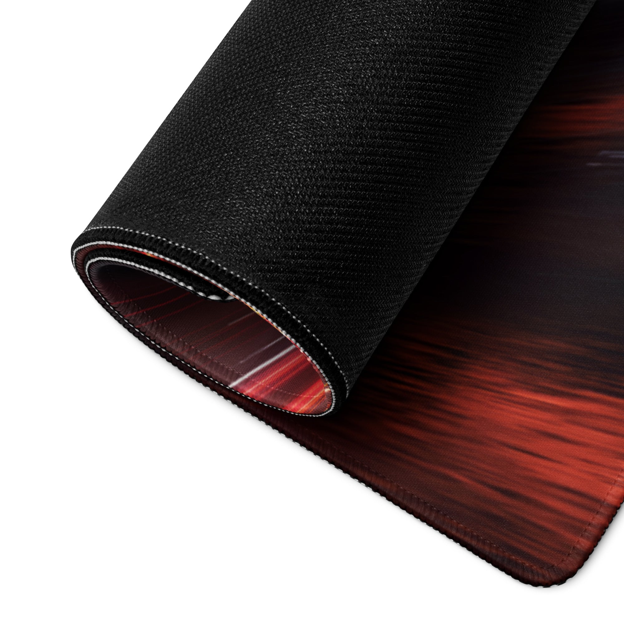 Large Racing Neon Speed Gamer Mouse Pad Red Blue For Desk Setup Modern SciFi Style Non Slip Edge Stitching Digital Art