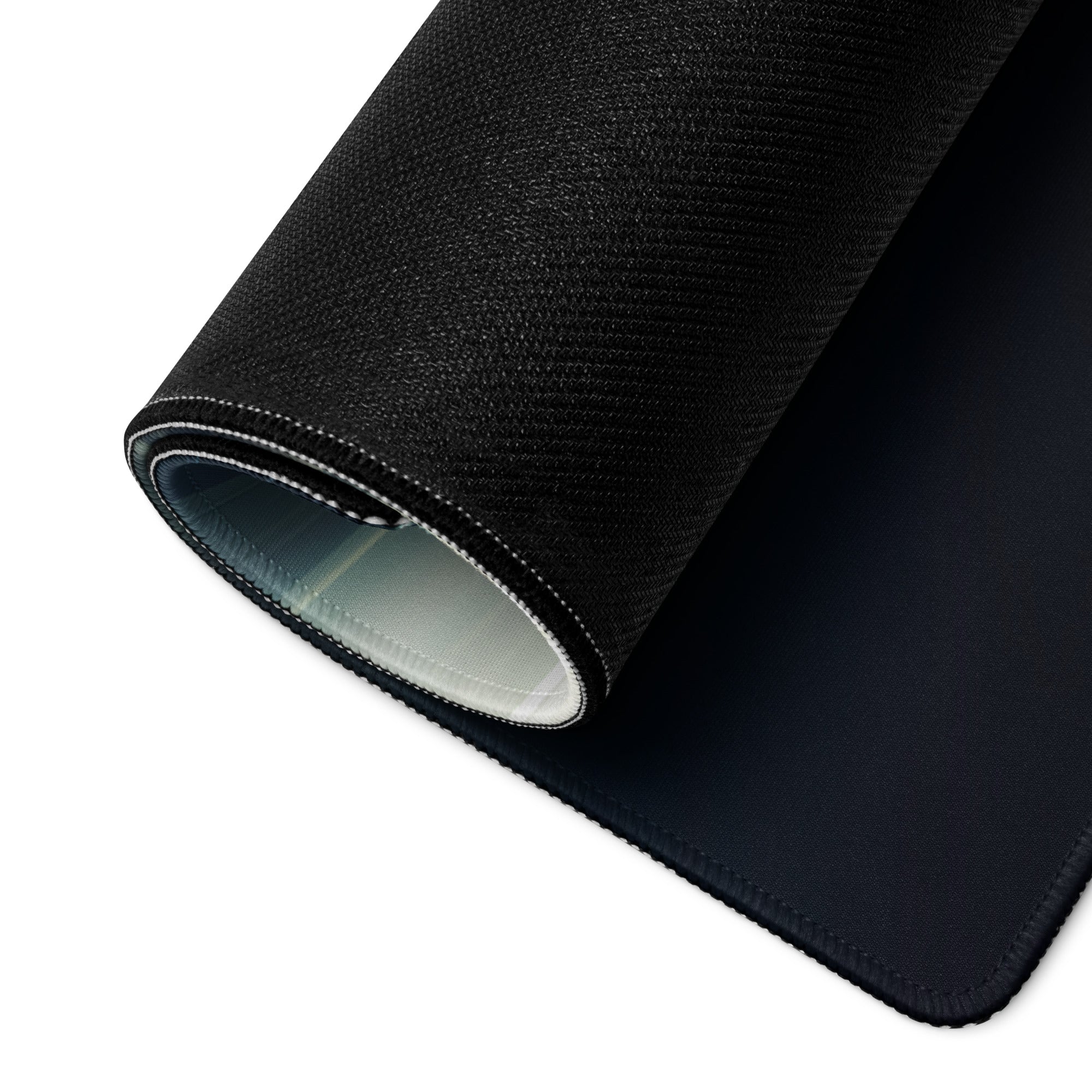 Gamer Mouse Pad Orange Blue Black For Gaming Desk Setup In Futuristic Digital Art Style Dynamic Motion Blur