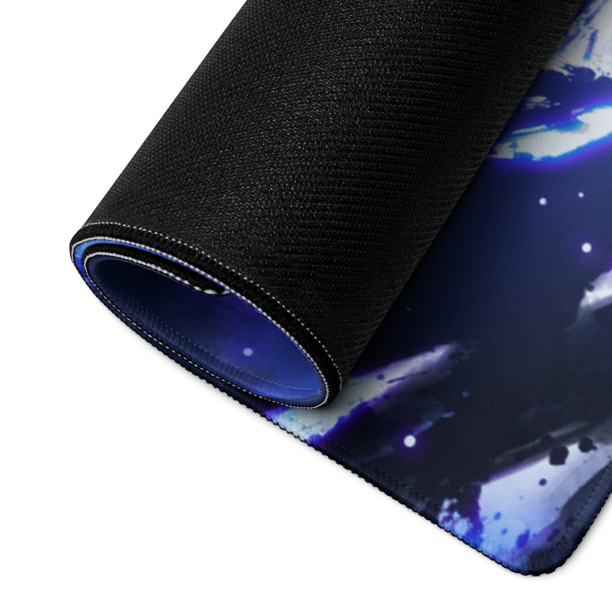 Gaming Mouse Pad Large Blue Purple Neon Aura For Gaming Desk Setup Anime Cyberpunk Art