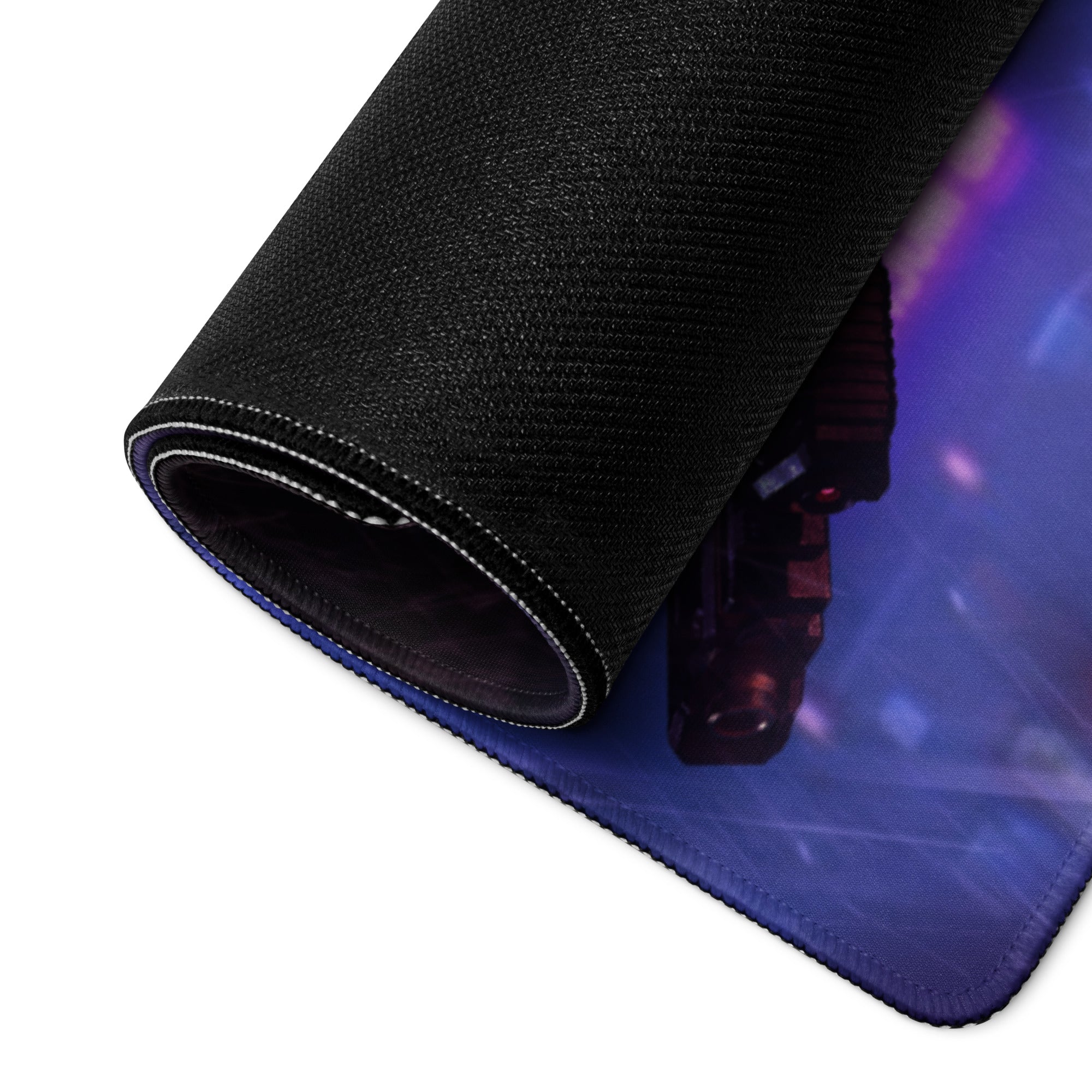 Gaming Mouse Pad Neon Pink Purple Blue Cyberpunk City Desk Mat For Gaming Setup Pro