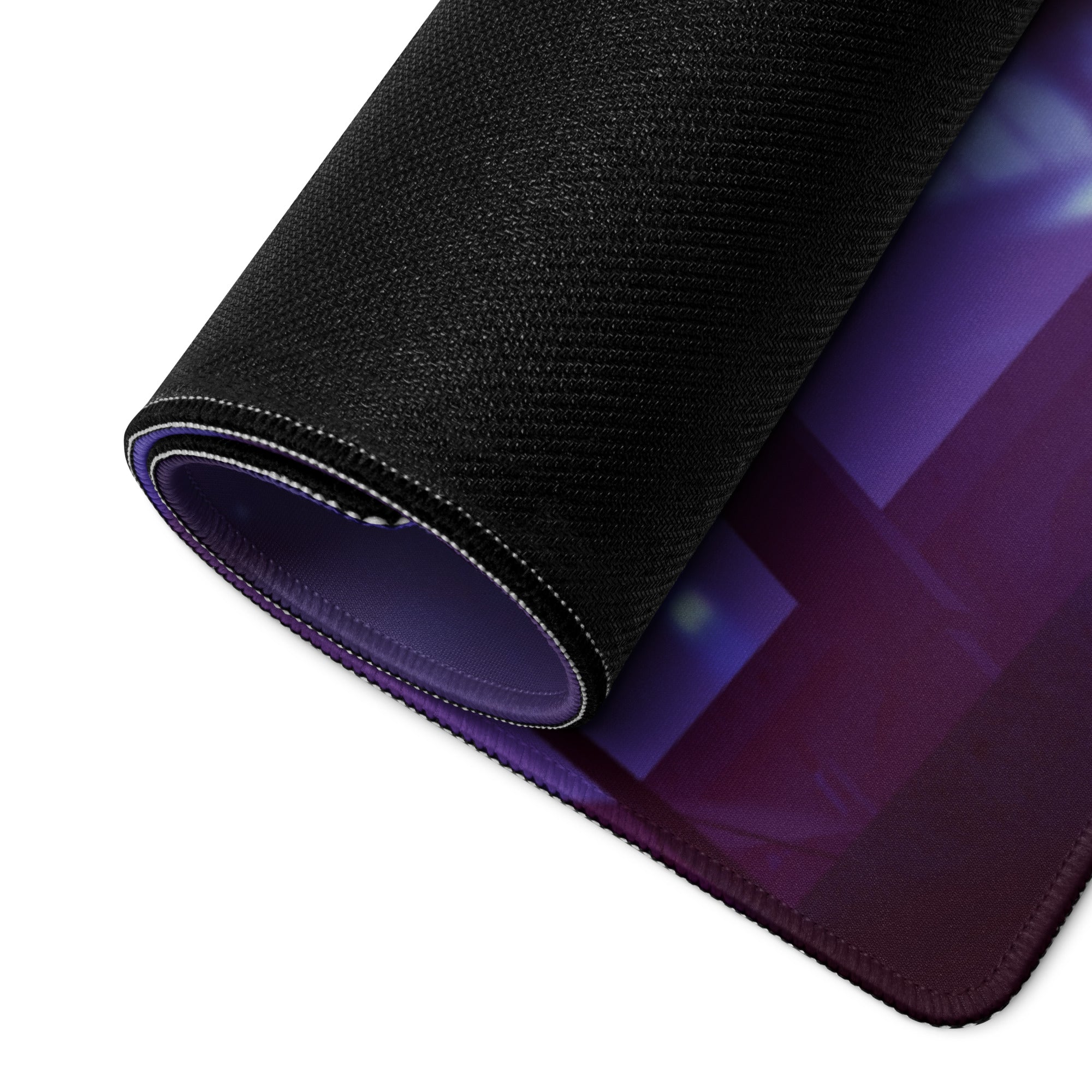 Purple Blue Gaming Mouse Pad Large Size For Desk Setup Non Slip Base Anime Silhouette Art