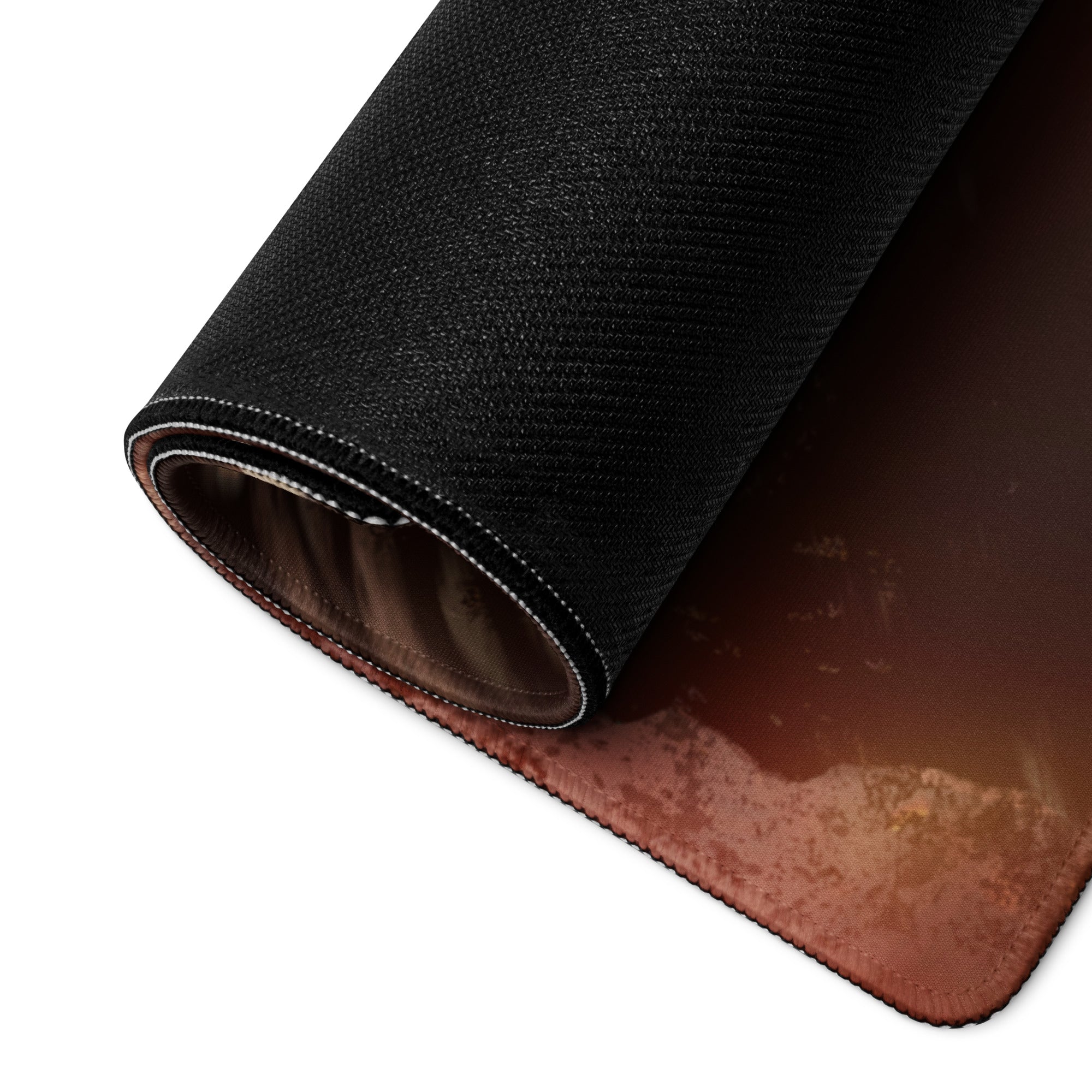 Gaming Mouse Pad Red And Black For Gaming Desk Setup Non Slip Edge Epic Fantasy Battle Digital Artwork