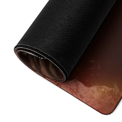 Gaming Mouse Pad Red And Black For Gaming Desk Setup Non Slip Edge Epic Fantasy Battle Digital Artwork