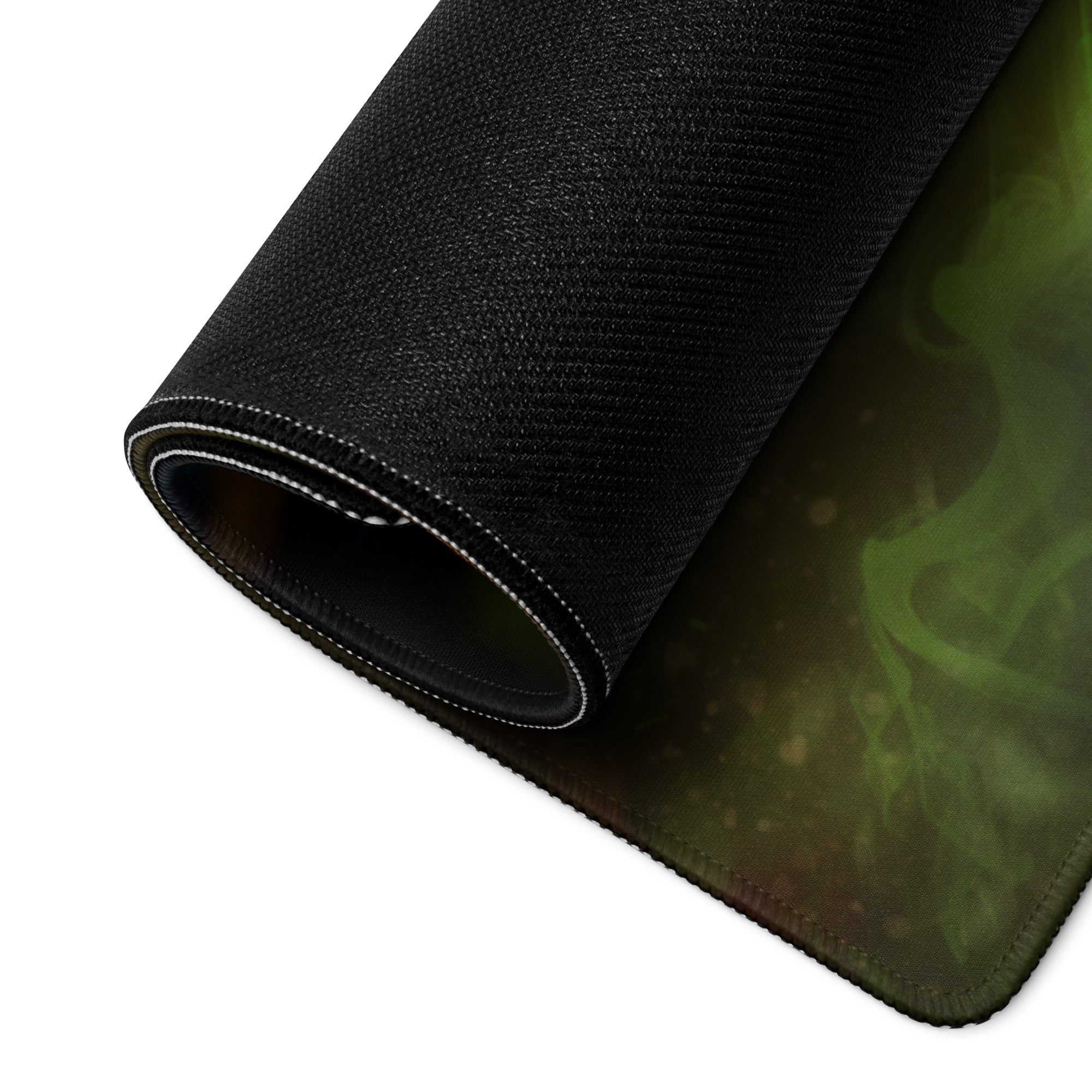 Gaming Mouse Pad Neon Green Arcane Swirl Large Non Slip Desk Mat For PC Setup Fantasy Art Style Desk Accessory