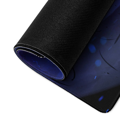 Gaming Mouse Pad Blue Purple Neon Lightning Desk Mat For Gaming Setup Modern Cyberpunk Dynamic Digital Art