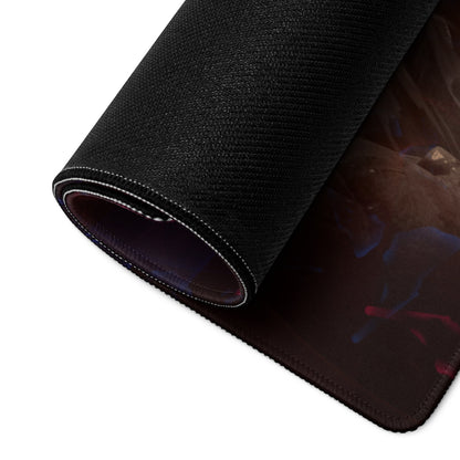 Gaming Mouse Pad Fiery Orange Yellow For Gaming Desk Cinematic Fantasy Art Large Anti Slip Edge Stitched Digital Artwork