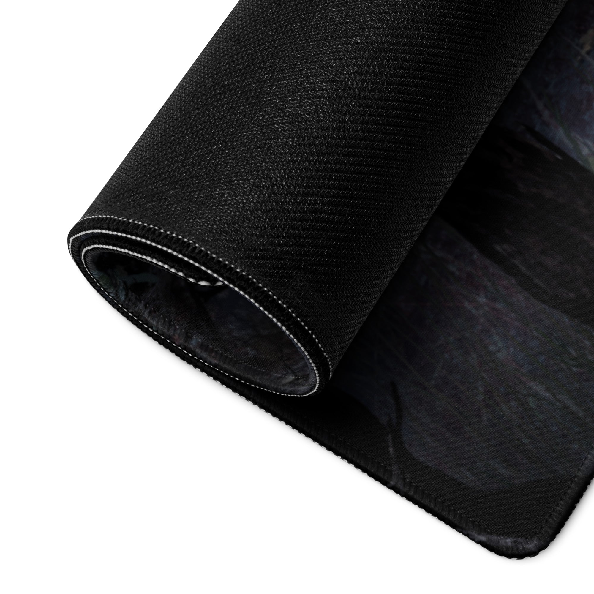 Dark Fantasy Gothic Vampire Girl Mouse Pad Blue Black Red Eyes Large Gaming Desk Mat Digital Art
