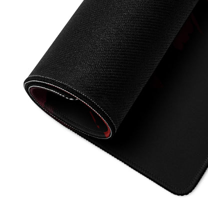 Red and Black Gaming Mouse Pad for Desktop Setup Large Extended Desk Mat With Non Slip Base and Edge Stitching