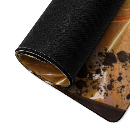 Epic Wizard Fantasy Gaming Mouse Pad Orange Gold Lightning For Gaming Desk Digital Art