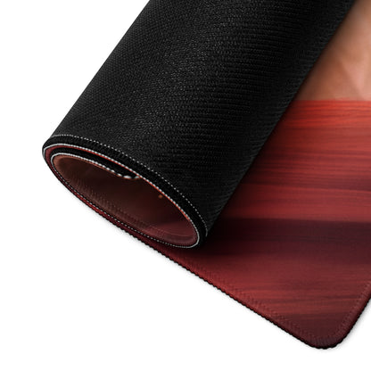 Gaming Mouse Pad Orange Red For Gaming Desk Cinematic Fantasy Warrior Artwork Dynamic Mood Non Slip Mat