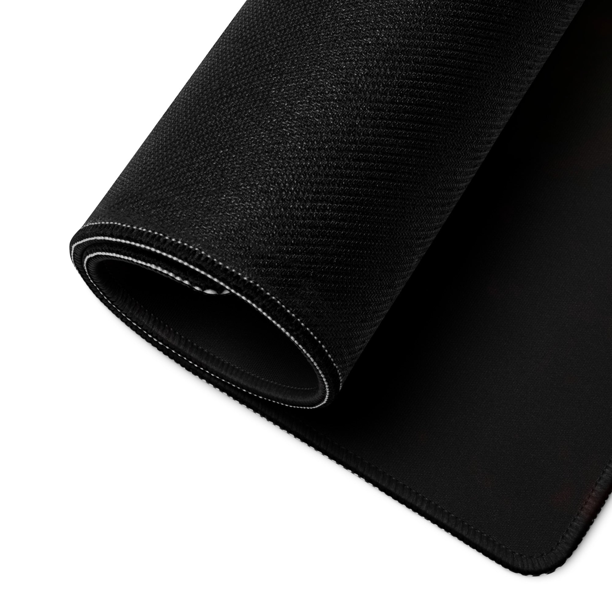 Gaming Mouse Pad Black Orange Battle Scene Large Desk Mat For Gaming Setup Anti Slip Edge Stitch