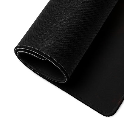 Gaming Mouse Pad Black Orange Battle Scene Large Desk Mat For Gaming Setup Anti Slip Edge Stitch