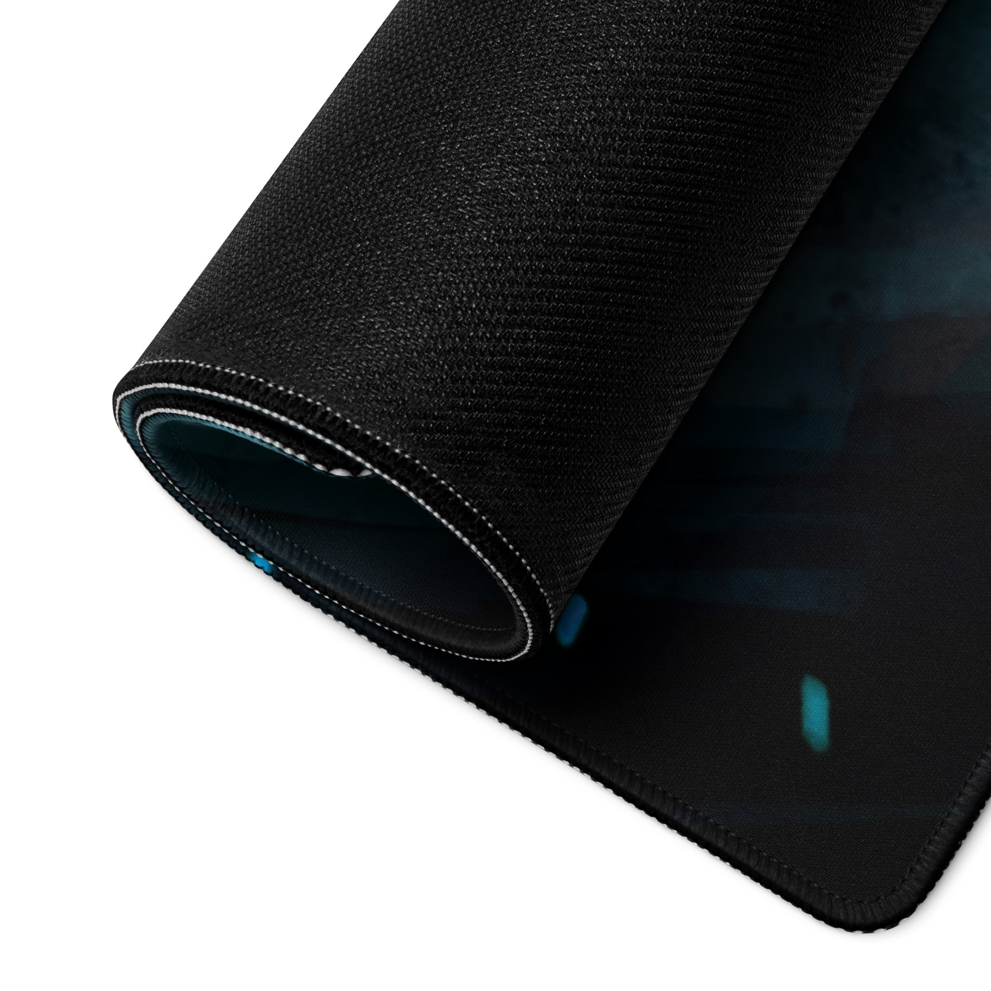 Moonlit Fantasy Gaming Mouse Pad Blue Teal Desk Mat For Gaming Setup Digital Art Style