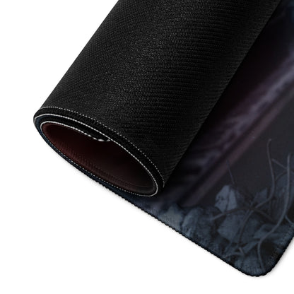 Gaming Mouse Pad Large Non Slip Dark Blue Red For Gaming Desk Setup Fantasy Archer Digital Art