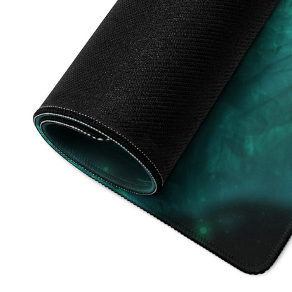 Zombie Warrior Gaming Mouse Pad Teal Blue For Gaming Desk Dark Fantasy Digital Art Intense Mood Gaming Decor Niche Mat