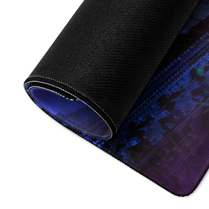Gaming Mouse Pad Purple Blue Neon For Gaming Desk Large Non Slip Surface Digital Art Fantasy Cosmos